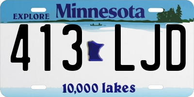 MN license plate 413LJD