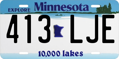 MN license plate 413LJE