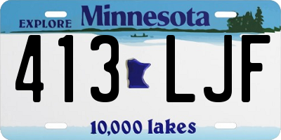 MN license plate 413LJF