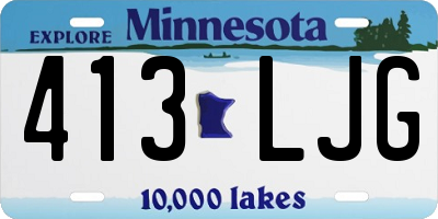 MN license plate 413LJG