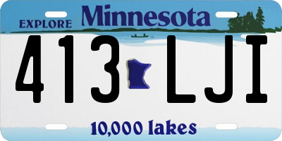 MN license plate 413LJI