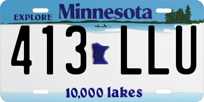 MN license plate 413LLU