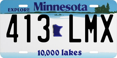 MN license plate 413LMX