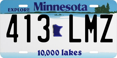 MN license plate 413LMZ