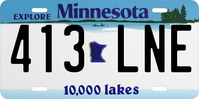 MN license plate 413LNE