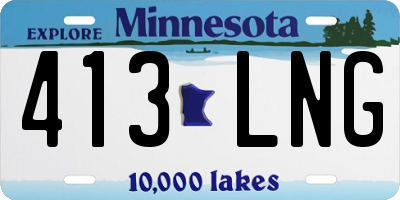 MN license plate 413LNG