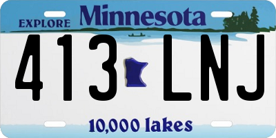MN license plate 413LNJ