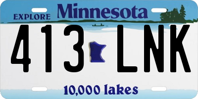 MN license plate 413LNK
