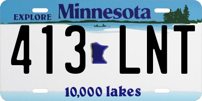 MN license plate 413LNT