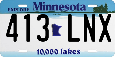 MN license plate 413LNX