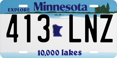 MN license plate 413LNZ