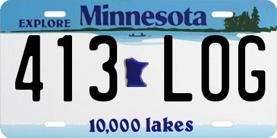 MN license plate 413LOG