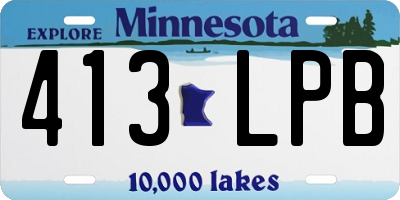 MN license plate 413LPB