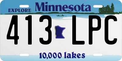 MN license plate 413LPC