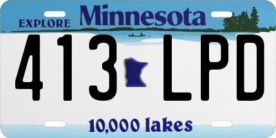 MN license plate 413LPD
