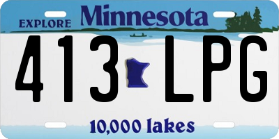 MN license plate 413LPG