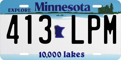 MN license plate 413LPM