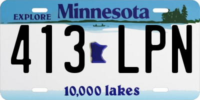 MN license plate 413LPN