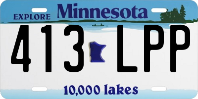 MN license plate 413LPP