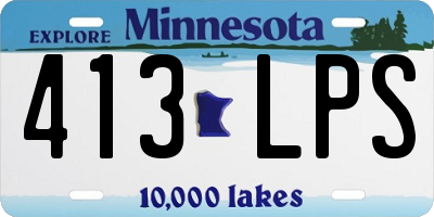MN license plate 413LPS
