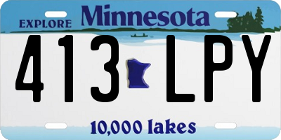 MN license plate 413LPY