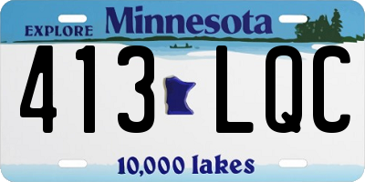 MN license plate 413LQC