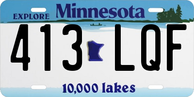 MN license plate 413LQF