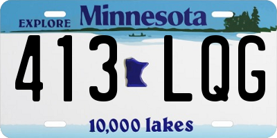 MN license plate 413LQG