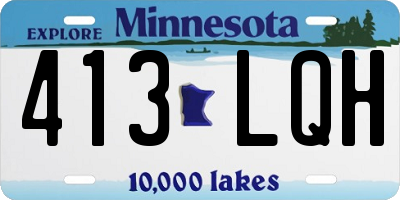 MN license plate 413LQH
