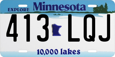 MN license plate 413LQJ