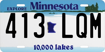 MN license plate 413LQM
