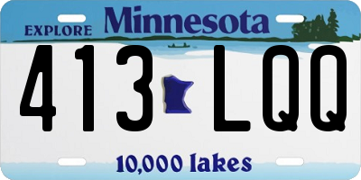 MN license plate 413LQQ