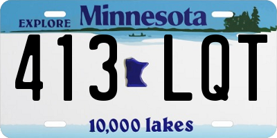 MN license plate 413LQT