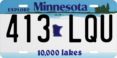 MN license plate 413LQU