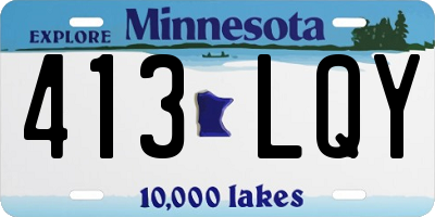 MN license plate 413LQY
