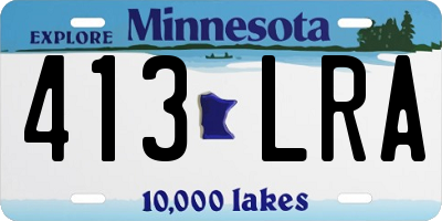 MN license plate 413LRA