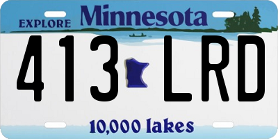 MN license plate 413LRD