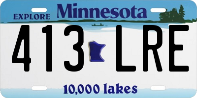 MN license plate 413LRE