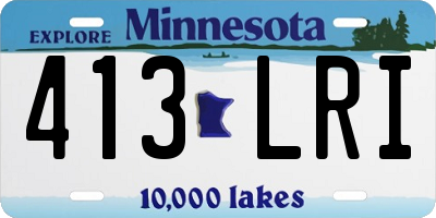 MN license plate 413LRI