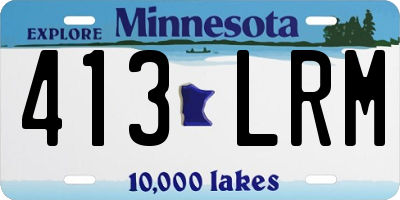 MN license plate 413LRM
