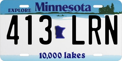MN license plate 413LRN