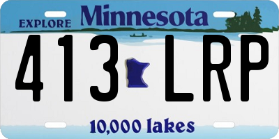 MN license plate 413LRP