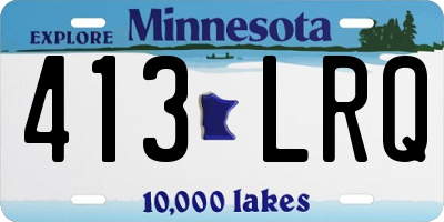 MN license plate 413LRQ