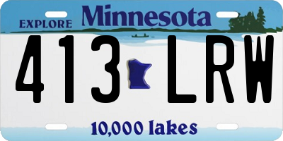 MN license plate 413LRW