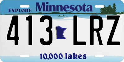 MN license plate 413LRZ