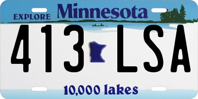 MN license plate 413LSA