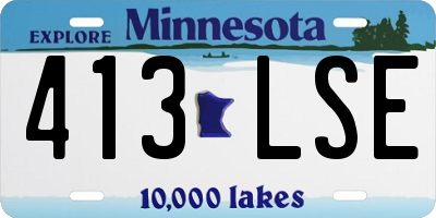 MN license plate 413LSE