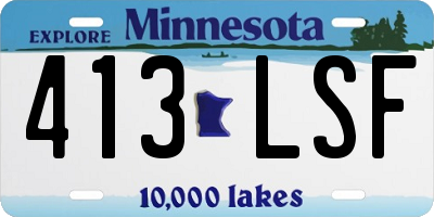 MN license plate 413LSF