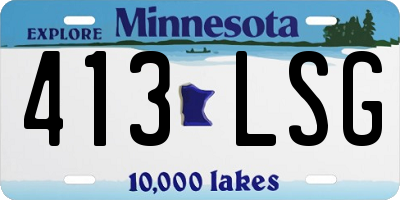 MN license plate 413LSG