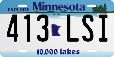 MN license plate 413LSI